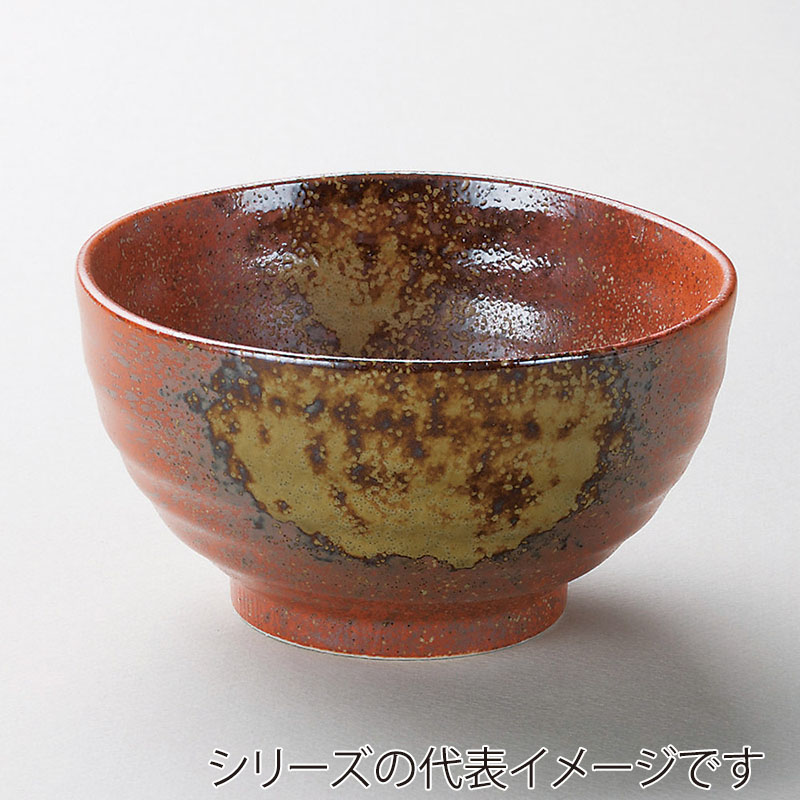 山万 39511-100 赤釉5.0丼 1個（ご注文単位1個）【直送品】