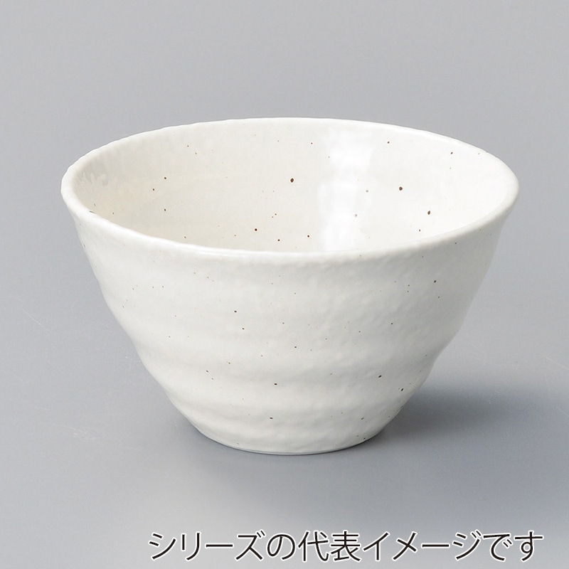 山万 39527-020 白粉引リップル碗(大) 1個（ご注文単位1個）【直送品】