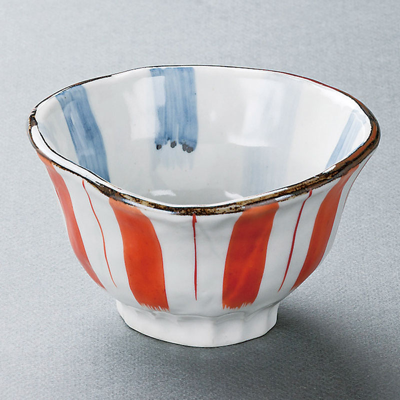 山万 39603-180 赤絵十草4.5多用碗 1個（ご注文単位1個）【直送品】