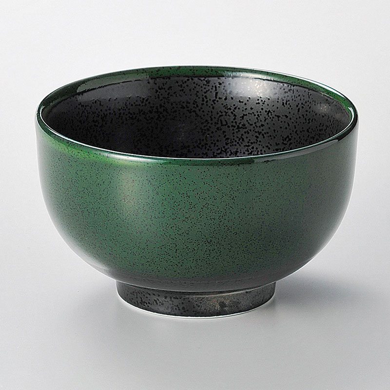 山万 39624-020 グリーン志野飯器 1個（ご注文単位1個）【直送品】