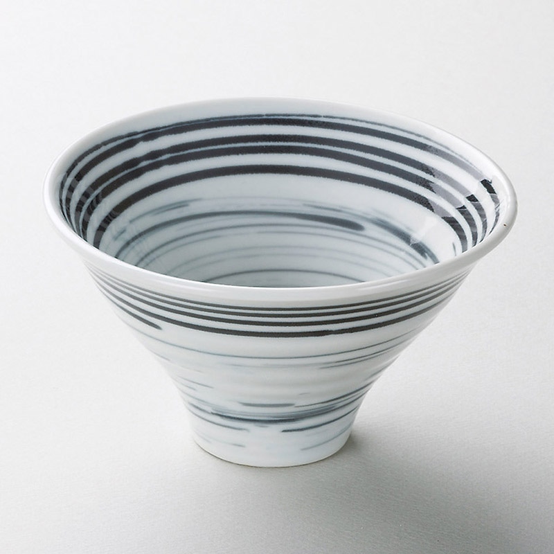 山万 39808-250 染付渦ライン4寸反丼 1個（ご注文単位1個）【直送品】