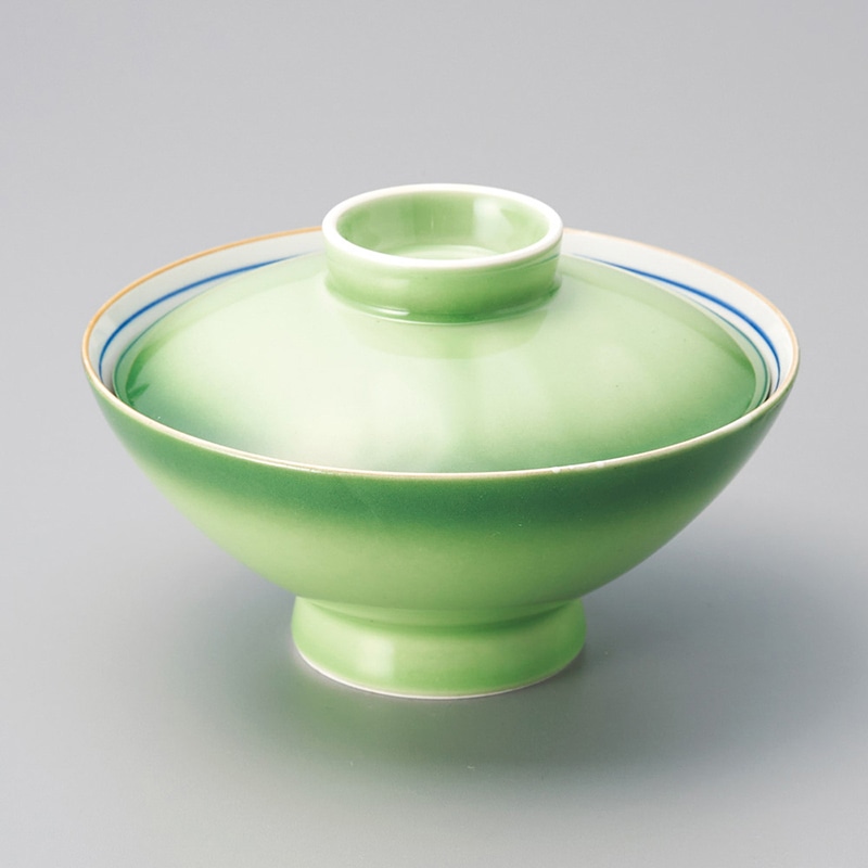 山万 40110-550 緑彩蓋付大茶 1個（ご注文単位1個）【直送品】