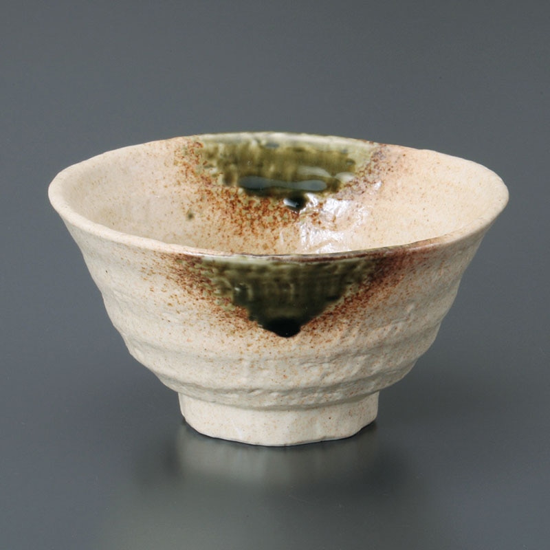 山万 40201-550 伊賀織部ろくべ型茶碗(大) 1個（ご注文単位1個）【直送品】