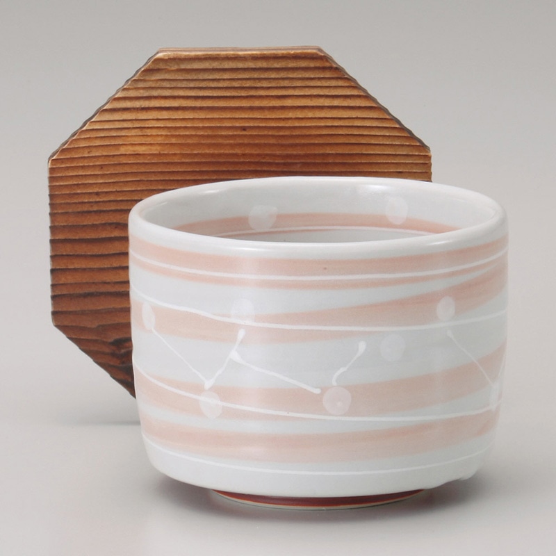 山万 40510-440 一珍萩色うずお好み碗(木蓋付) 1個（ご注文単位1個）【直送品】