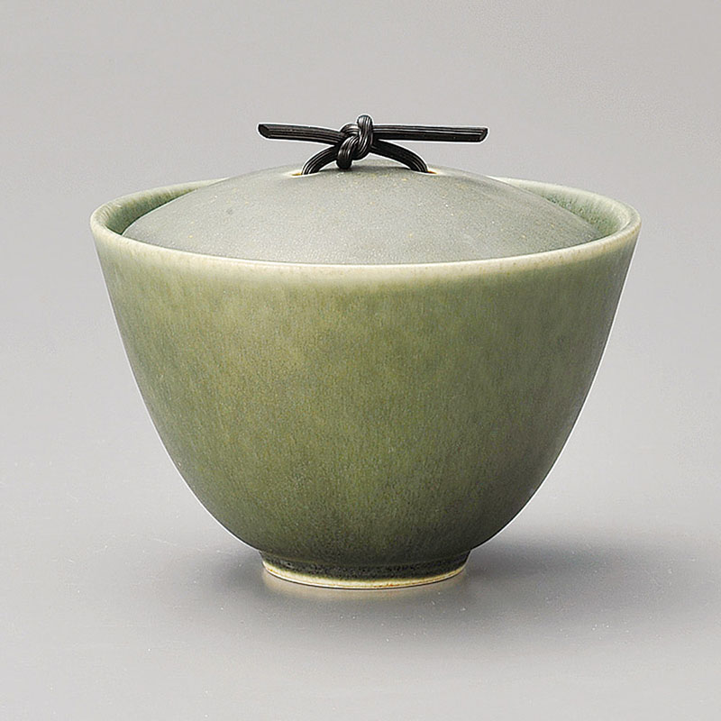 山万 40527-230 灰オリベ蓋付カップ 1個（ご注文単位1個）【直送品】