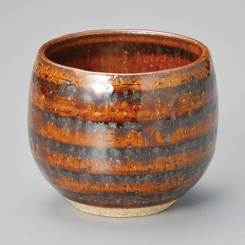 山万 40616-510 飴釉こま筋たっぷり碗 1個（ご注文単位1個）【直送品】