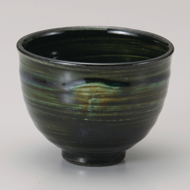 山万 40706-100 黒土織部一服碗 1個（ご注文単位1個）【直送品】