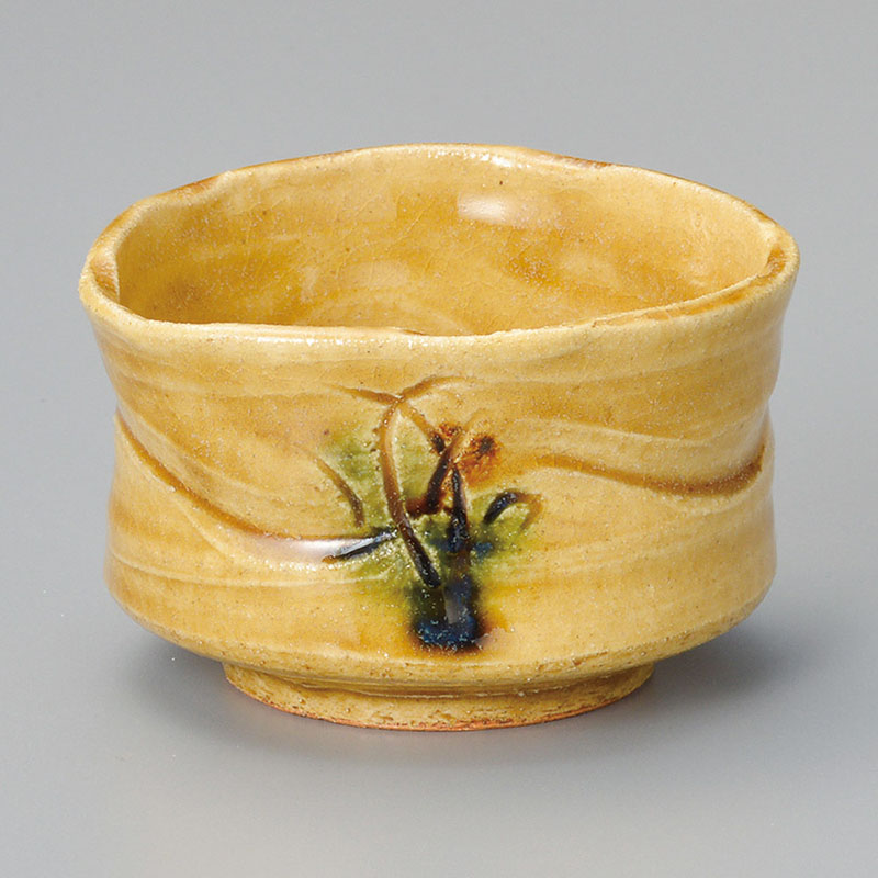 山万 40803-510 黄瀬戸沓型小抹茶碗 1個（ご注文単位1個）【直送品】