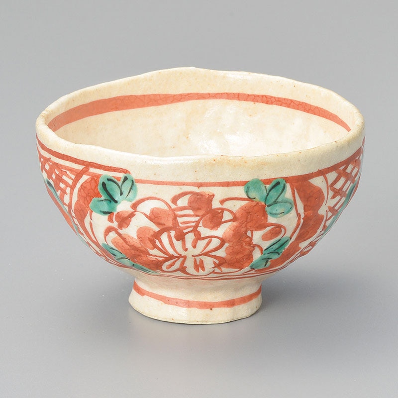 山万 40804-510 赤彩丸紋手引き大碗 1個（ご注文単位1個）【直送品】