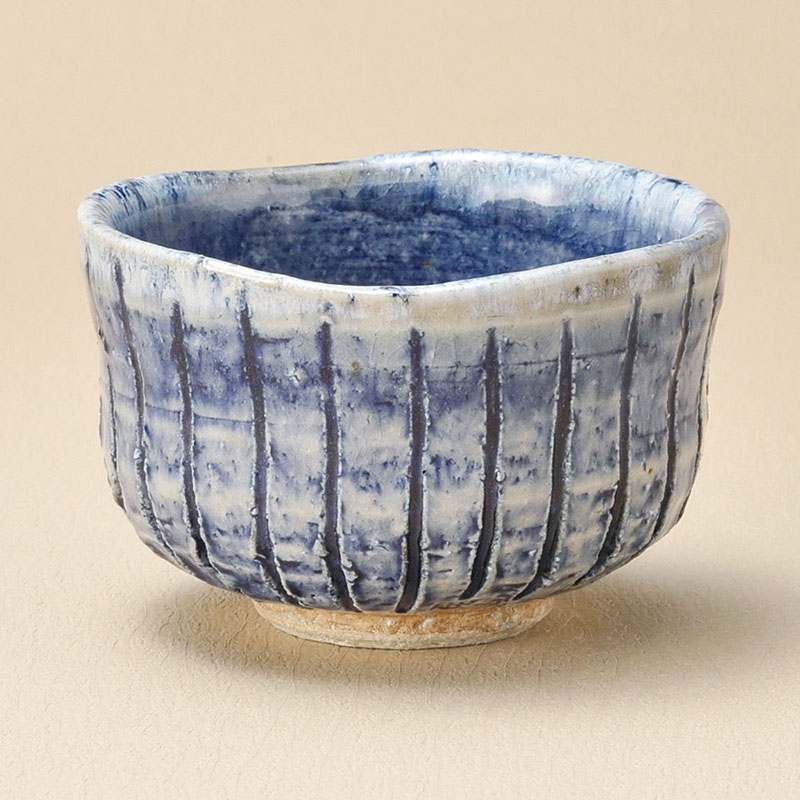 山万 40824-510 青均窯削十草彩碗 1個(ご注文単位1個)【直送品】