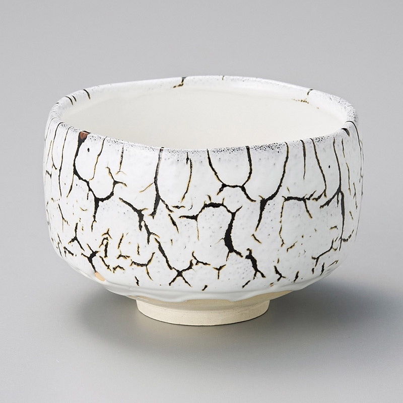 山万 40921-450 粉引黒流し抹茶碗 1個（ご注文単位1個）【直送品】