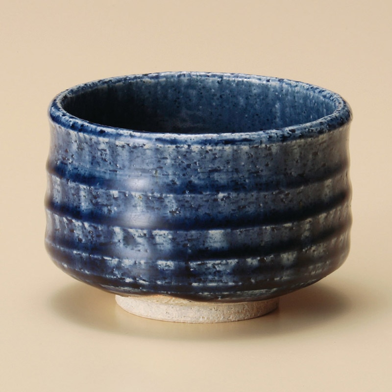 山万 41003-230 藍釉抹茶碗 1個（ご注文単位1個）【直送品】