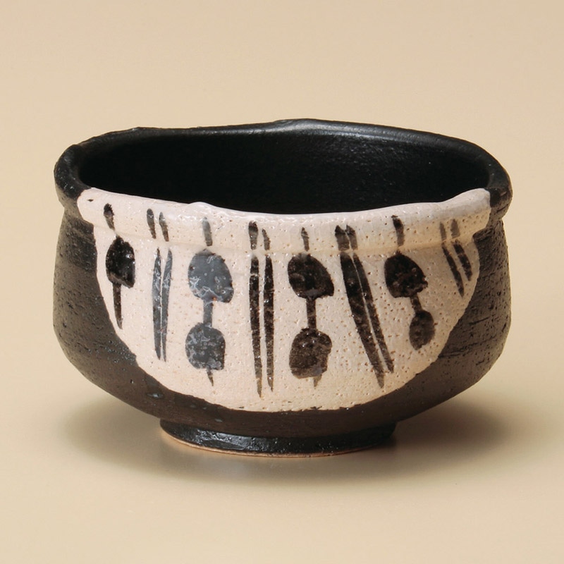 山万 41004-100 黒織部抹茶碗 1個（ご注文単位1個）【直送品】