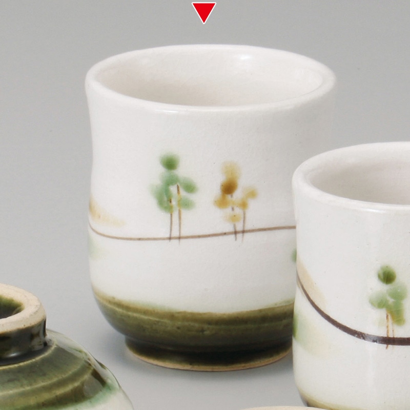 山万 41205-440 粉引風景湯呑(大) 1個（ご注文単位1個）【直送品】