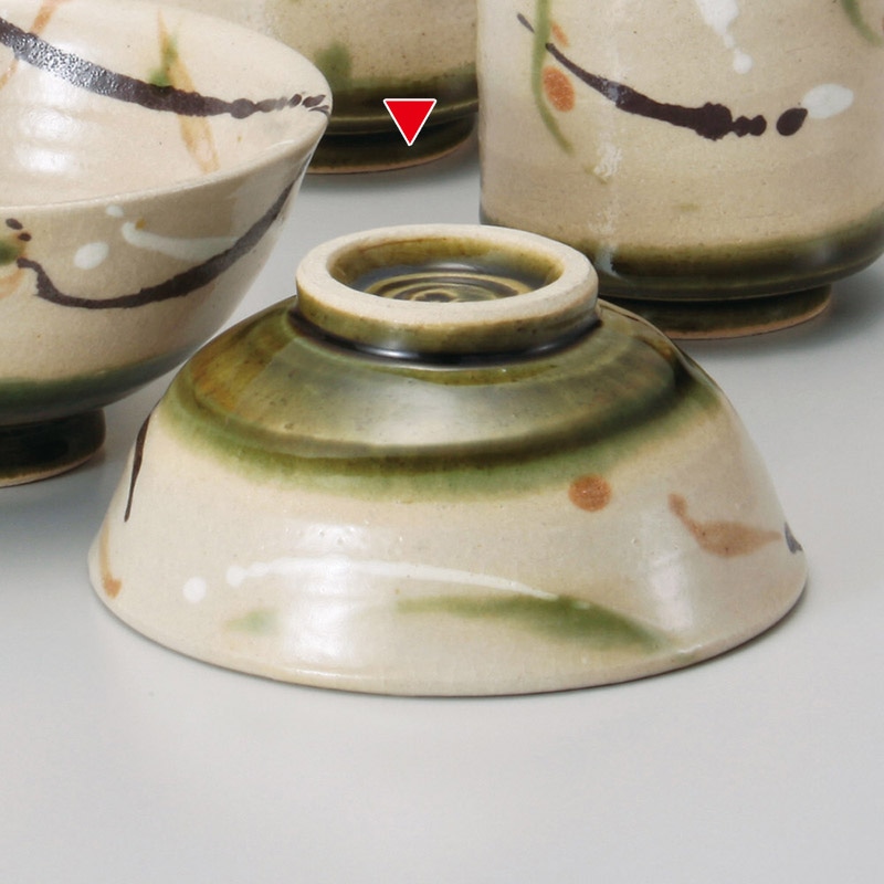 山万 41212-440 弥七田織部茶碗(小) 1個（ご注文単位1個）【直送品】