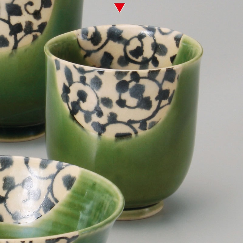 山万 41226-570 唐草織部湯呑(小) 1個（ご注文単位1個）【直送品】