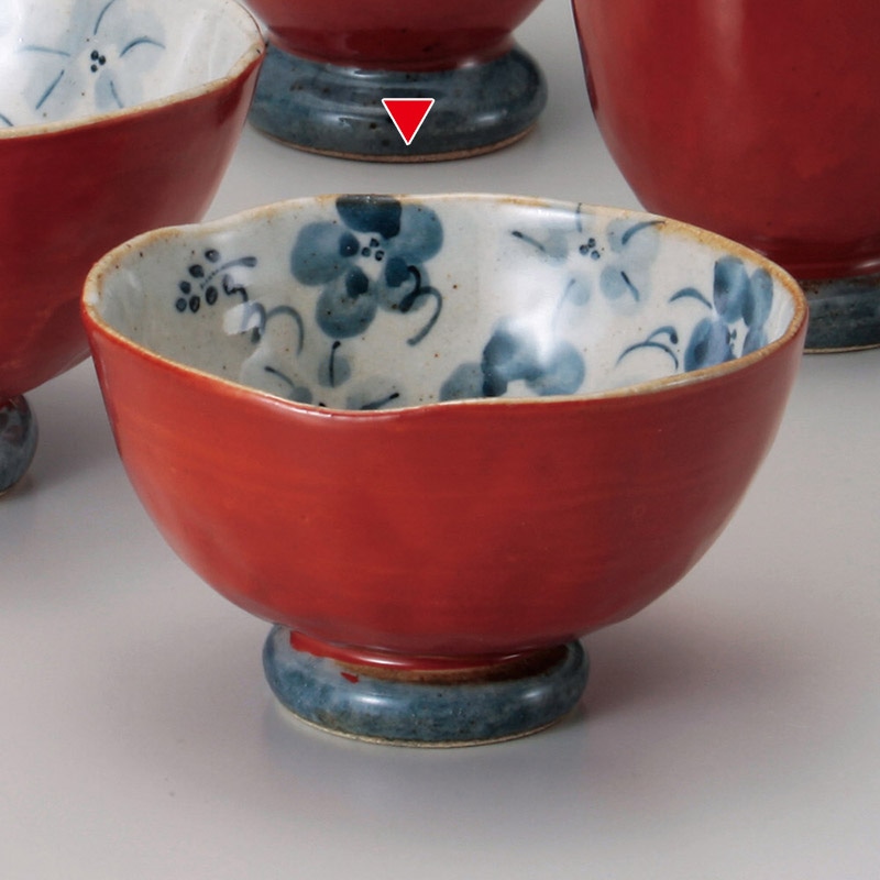 山万 41232-570 かるかる朱巻草花中平 1個（ご注文単位1個）【直送品】