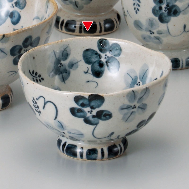 山万 41236-510 藍花飯碗 小 1個（ご注文単位1個）【直送品】