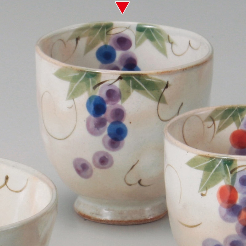 山万 41337-510 粉引ぶどう湯呑 大 1個（ご注文単位1個）【直送品】