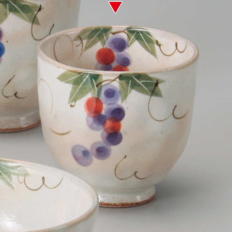山万 41338-510 粉引ぶどう湯呑 小 1個（ご注文単位1個）【直送品】
