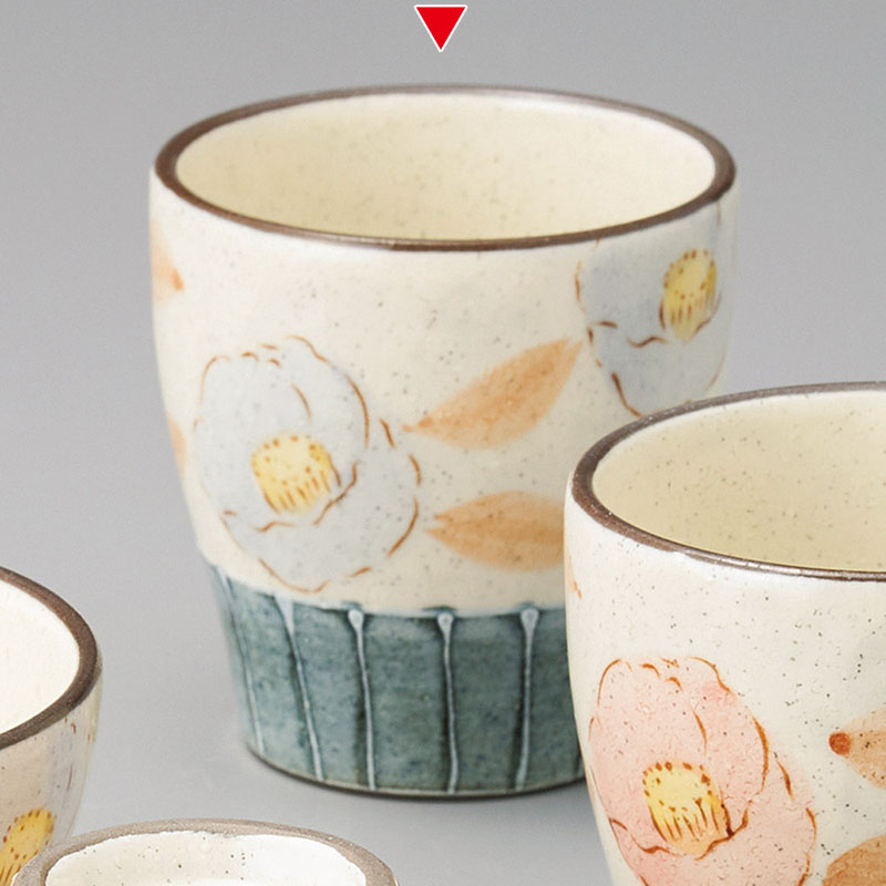 山万 41409-510 椿ストライプ 青湯呑 1個（ご注文単位1個）【直送品】