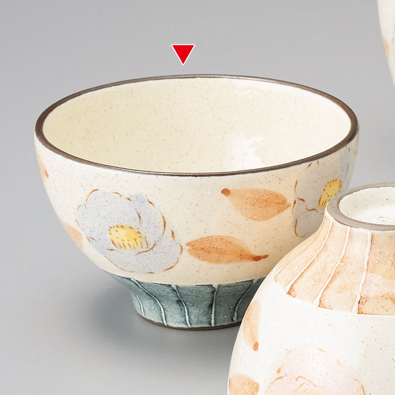 山万 41411-510 椿ストライプ 青飯碗 1個（ご注文単位1個）【直送品】