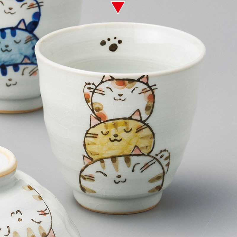 山万 41430-270 猫づくし 茶湯呑 1個（ご注文単位1個）【直送品】