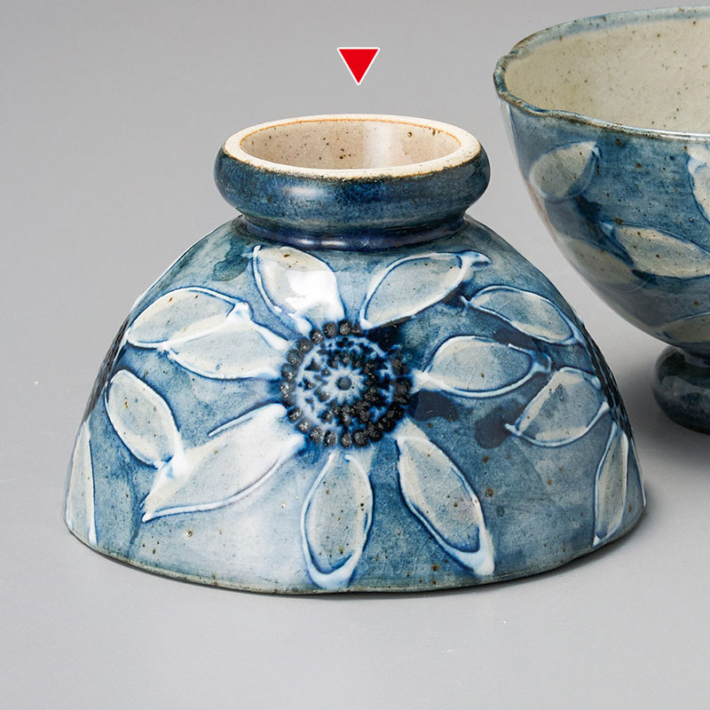 山万 41511-330 青磁染付花青大平 1個（ご注文単位1個）【直送品】