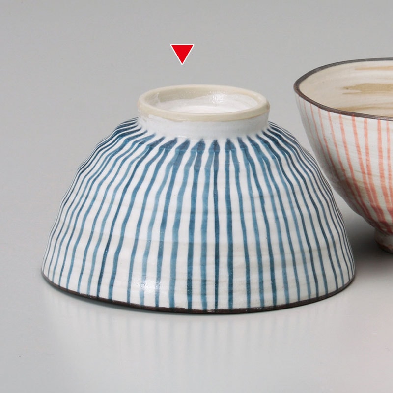 山万 41634-570 青十草飯碗(大) 1個（ご注文単位1個）【直送品】