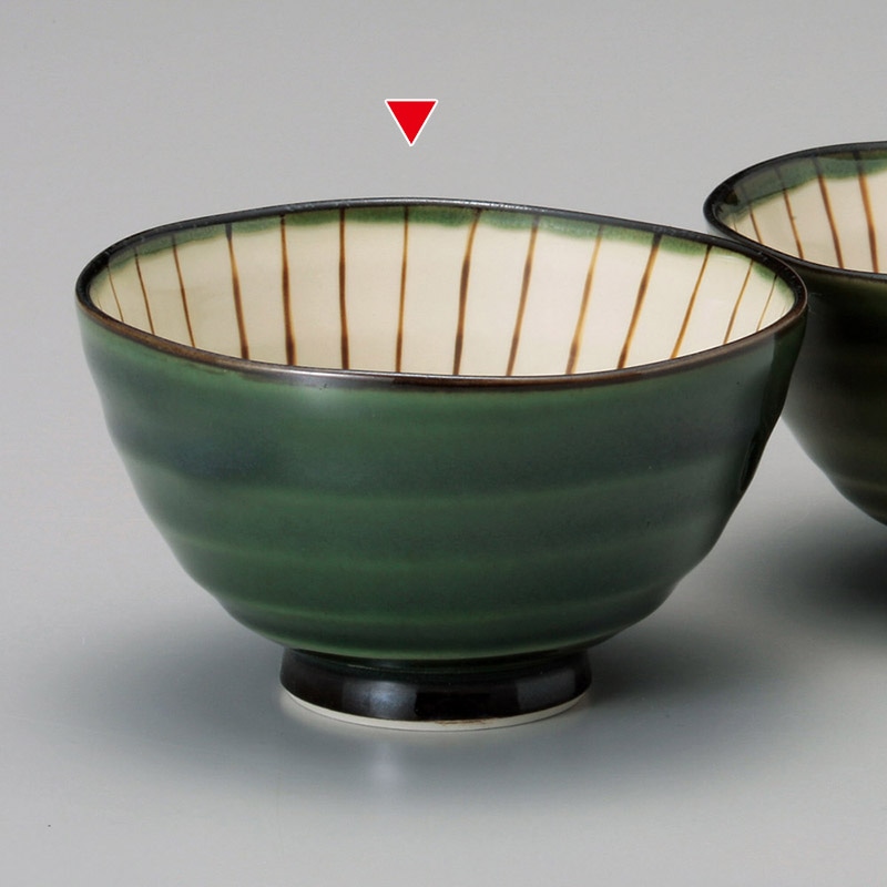 山万 41739-570 織部内筋飯碗(大) 1個（ご注文単位1個）【直送品】