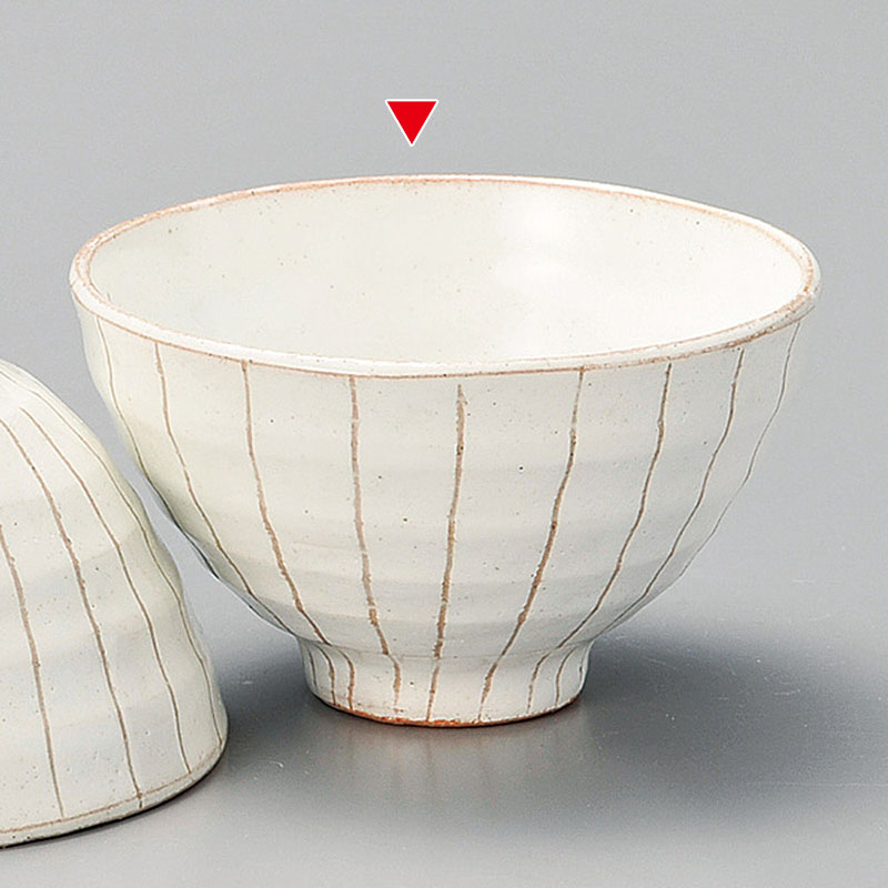 山万 41807-570 白十草飯碗 小 1個（ご注文単位1個）【直送品】