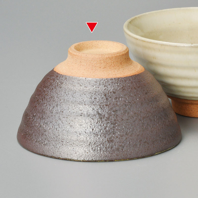 山万 41638-570 黒萩飯碗(大) 1個（ご注文単位1個）【直送品】