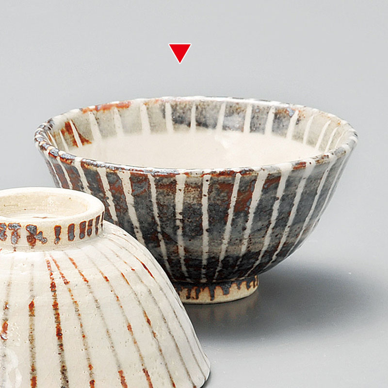 山万 41508-510 鼠志野十草飯碗 1個（ご注文単位1個）【直送品】