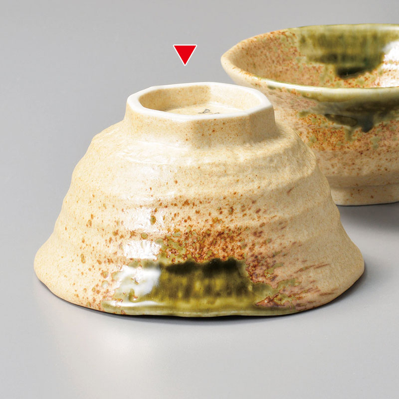 山万 41711-550 伊賀織部ろくべ型茶碗(中) 1個（ご注文単位1個）【直送品】