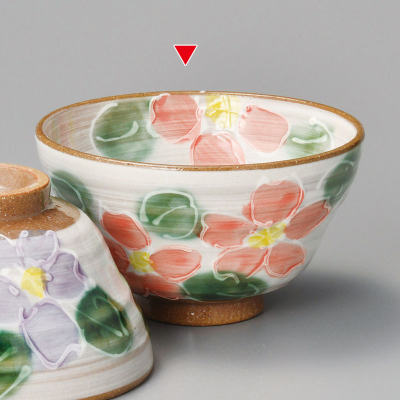 山万 41629-190 粉引さくら(赤)茶碗 1個（ご注文単位1個）【直送品】