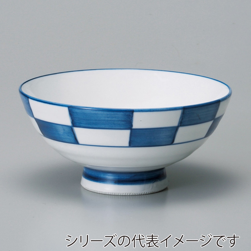 山万 41912-550 染付市松中平 1個（ご注文単位1個）【直送品】