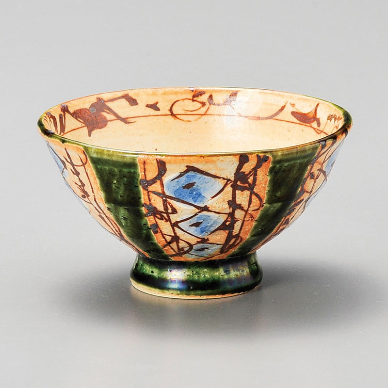 山万 42105-270 織部ペルシャ紋飯碗 1個（ご注文単位1個）【直送品】