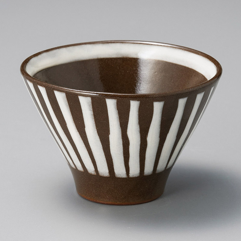 山万 42206-440 白十草反り茶碗 1個（ご注文単位1個）【直送品】