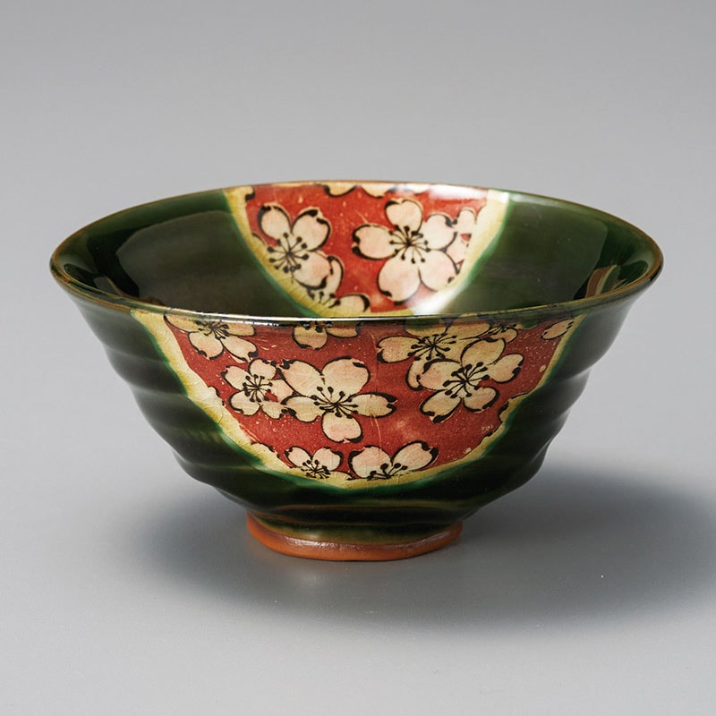 山万 42207-580 織部舞桜茶碗 1個（ご注文単位1個）【直送品】