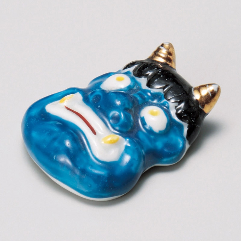 山万 42847-430 青おに箸置 1個（ご注文単位1個）【直送品】