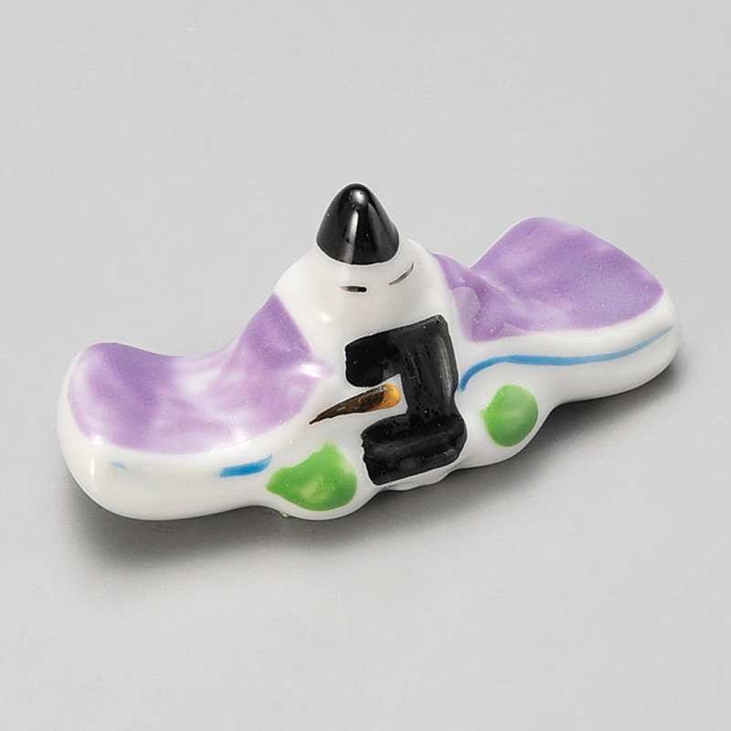 山万 42844-430 お殿様(紫)箸置 1個（ご注文単位1個）【直送品】