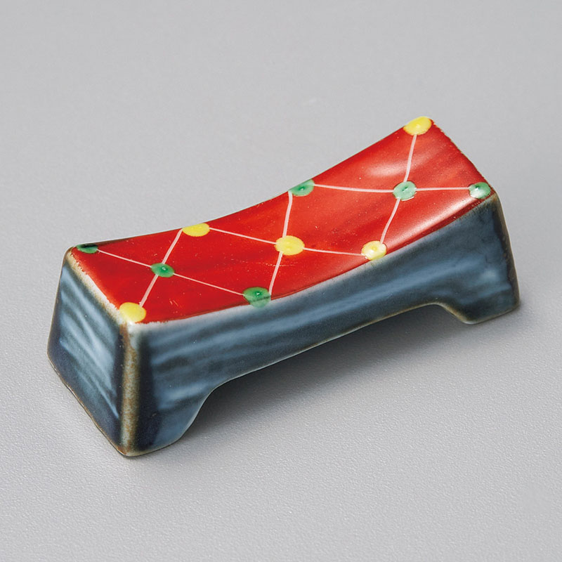 山万 43258-310 赤カゴメ箸置 1個（ご注文単位1個）【直送品】