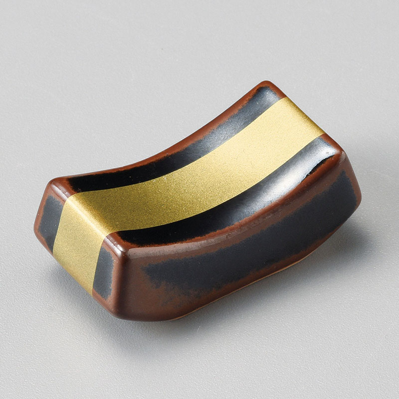 山万 42923-430 天目金筋箸置 1個（ご注文単位1個）【直送品】