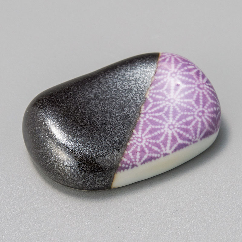 山万 42944-430 紫塗分小判箸置 1個（ご注文単位1個）【直送品】