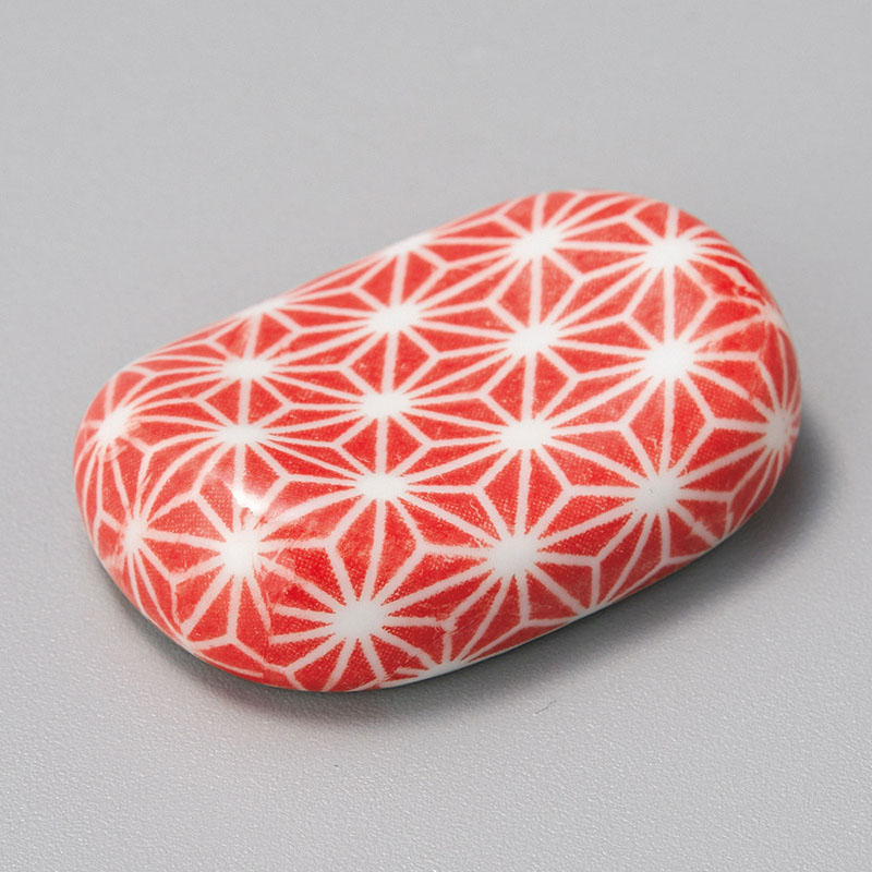 山万 42948-430 麻の葉赤小判箸置 1個（ご注文単位1個）【直送品】