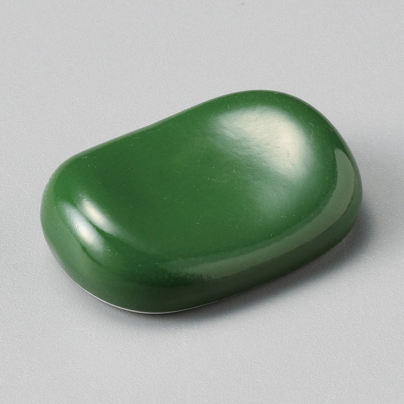 山万 42955-430 グリーン小判箸置 1個（ご注文単位1個）【直送品】
