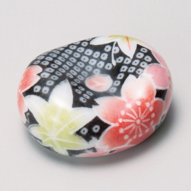 山万 43052-450 小豆黒春秋箸置 1個（ご注文単位1個）【直送品】