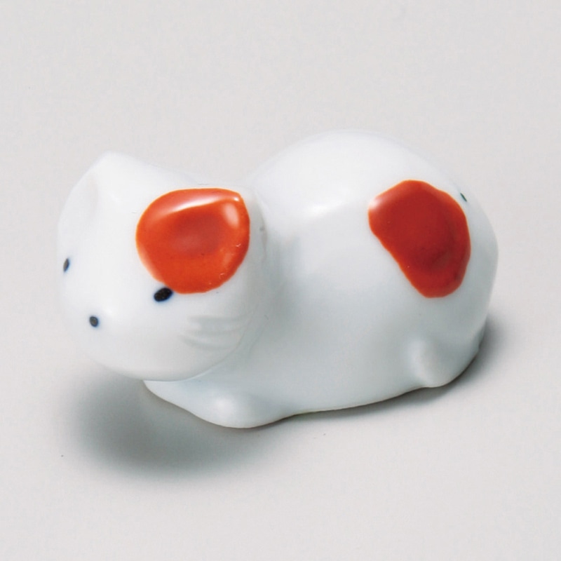 山万 43041-450 豆ねこ(赤)箸置 1個（ご注文単位1個）【直送品】