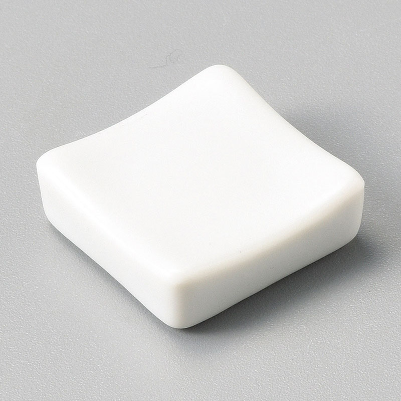 山万 43064-430 白四角箸置 1個（ご注文単位1個）【直送品】