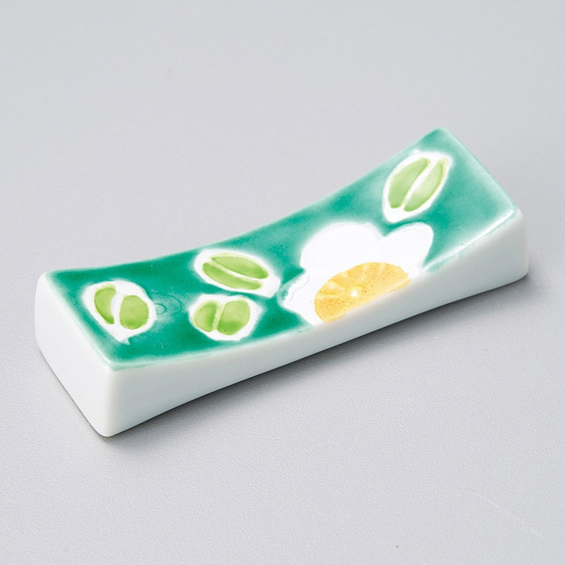 山万 42809-470 青交趾一珍花箸置 1個（ご注文単位1個）【直送品】